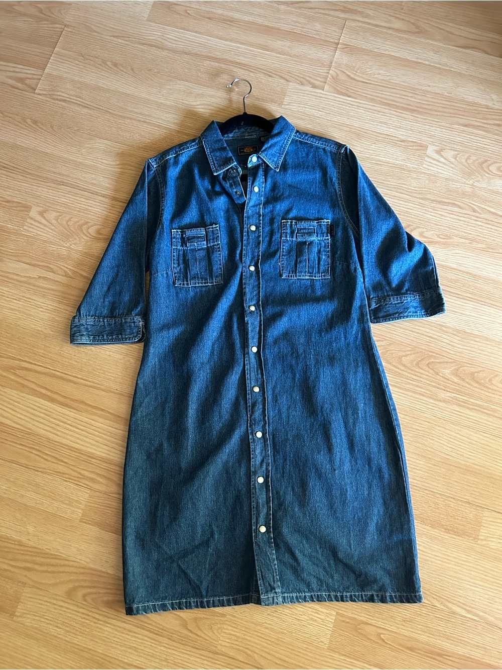 Vintage Route 66 Denim Snap Buttons Dress Size 12